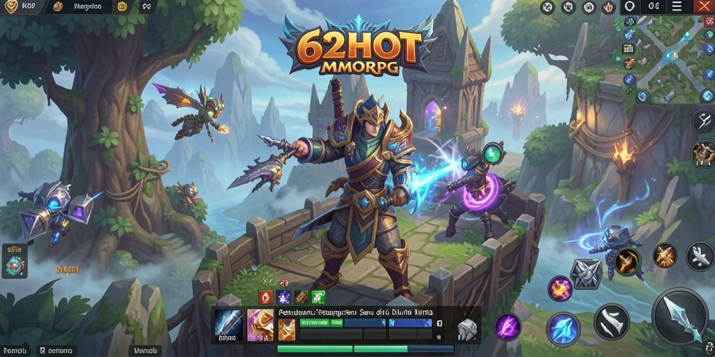 Screenshot gameplay 62HOT menampilkan aksi seru pemain di dunia MMORPG.