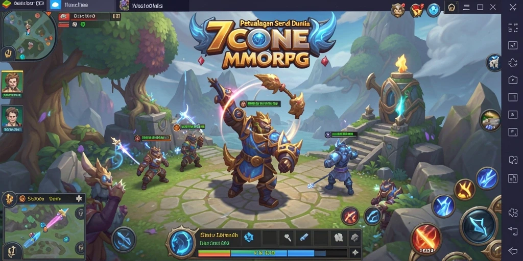 Tangkapan layar utama dari gameplay <strong>7CONE</strong> yang menampilkan aksi pertempuran yang mendebarkan.