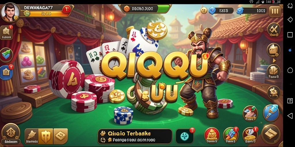 Tampilan gameplay seru dari DEWANAGA77, nikmati QiuQiu bersama teman.