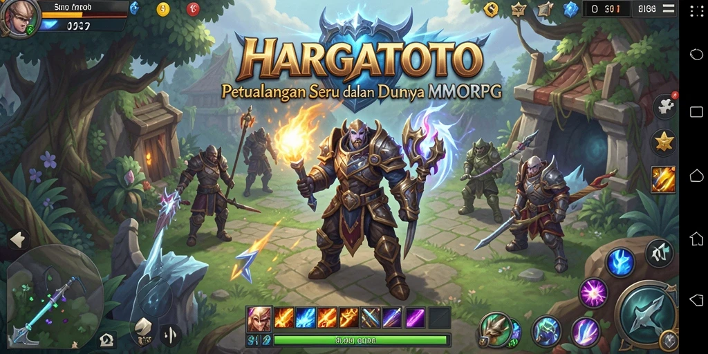 Tangkapan layar HARGATOTO menampilkan aksi seru dalam petualangan MMORPG.