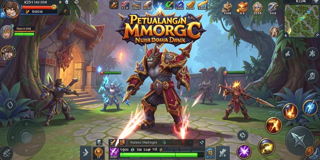 Screenshot dari gameplay K234 menampilkan aksi menegangkan dalam MMORPG.
