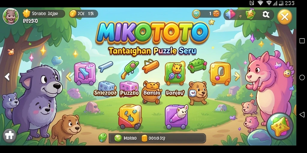 Tampilan gameplay seru MIKOTOTO dengan puzzle menantang.
