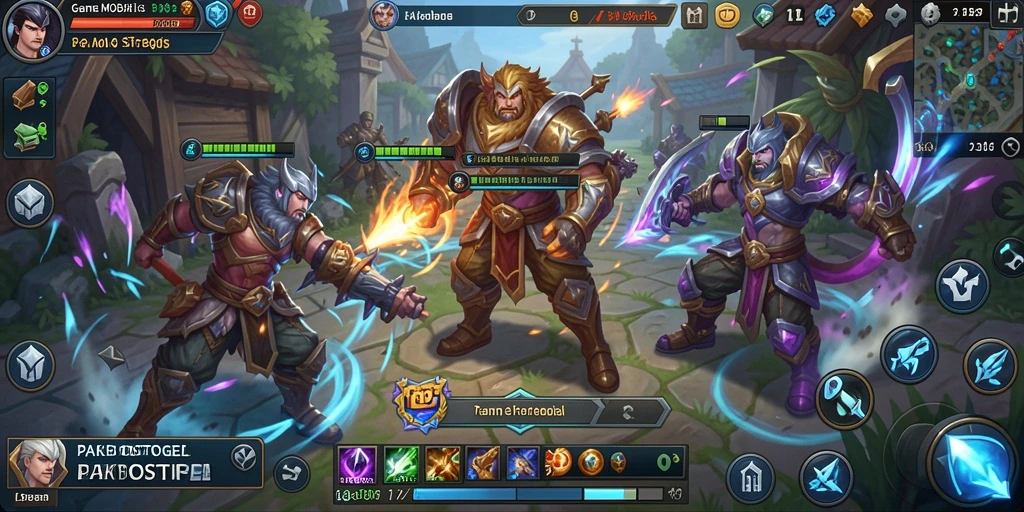 Tangkapan layar gameplay PAKBOSTOGEL dengan karakter beraksi di arena.