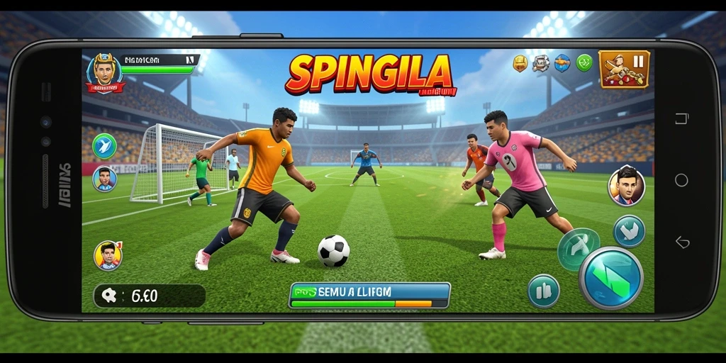 Tampilan gameplay menegangkan dengan banyak aksi olahraga.
